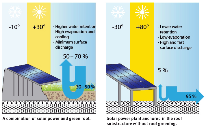Green roof integrated photovoltaic system explained