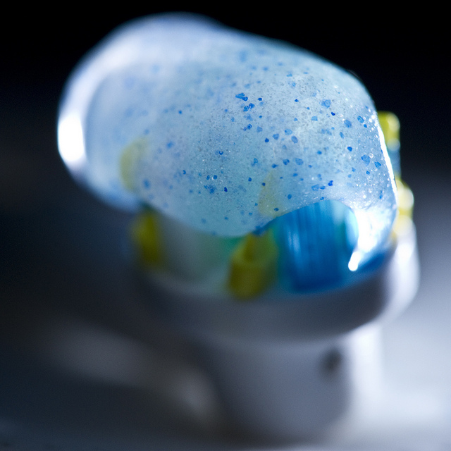 Microbeads in toothpaste