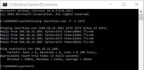 change your internet connections MTP limit using Command Prompt