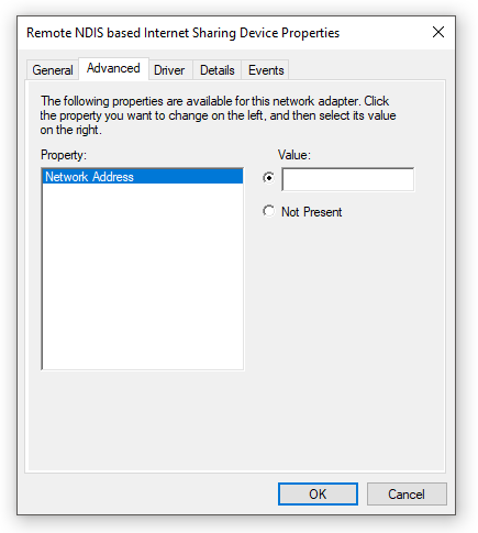 How to change MAC address using Device Manager in Windows