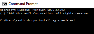 Test your internet speed using Command Prompt