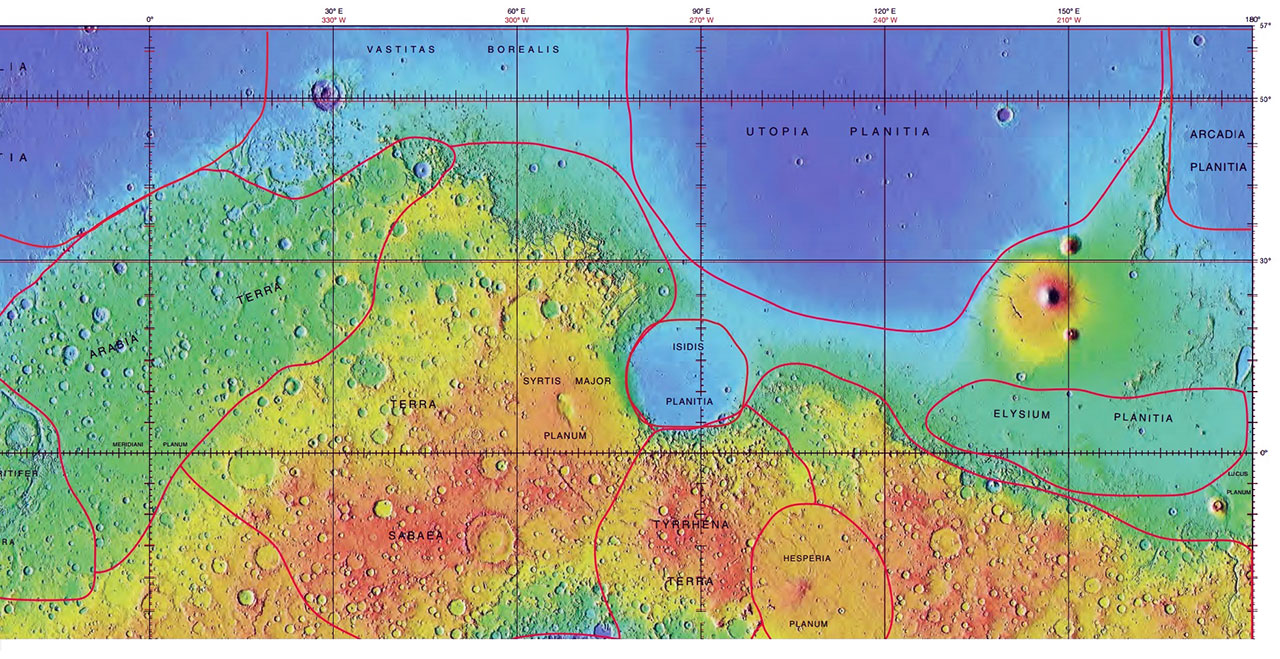 Utopia Planitia impact crater for some interesting facts about impact craters on Mars