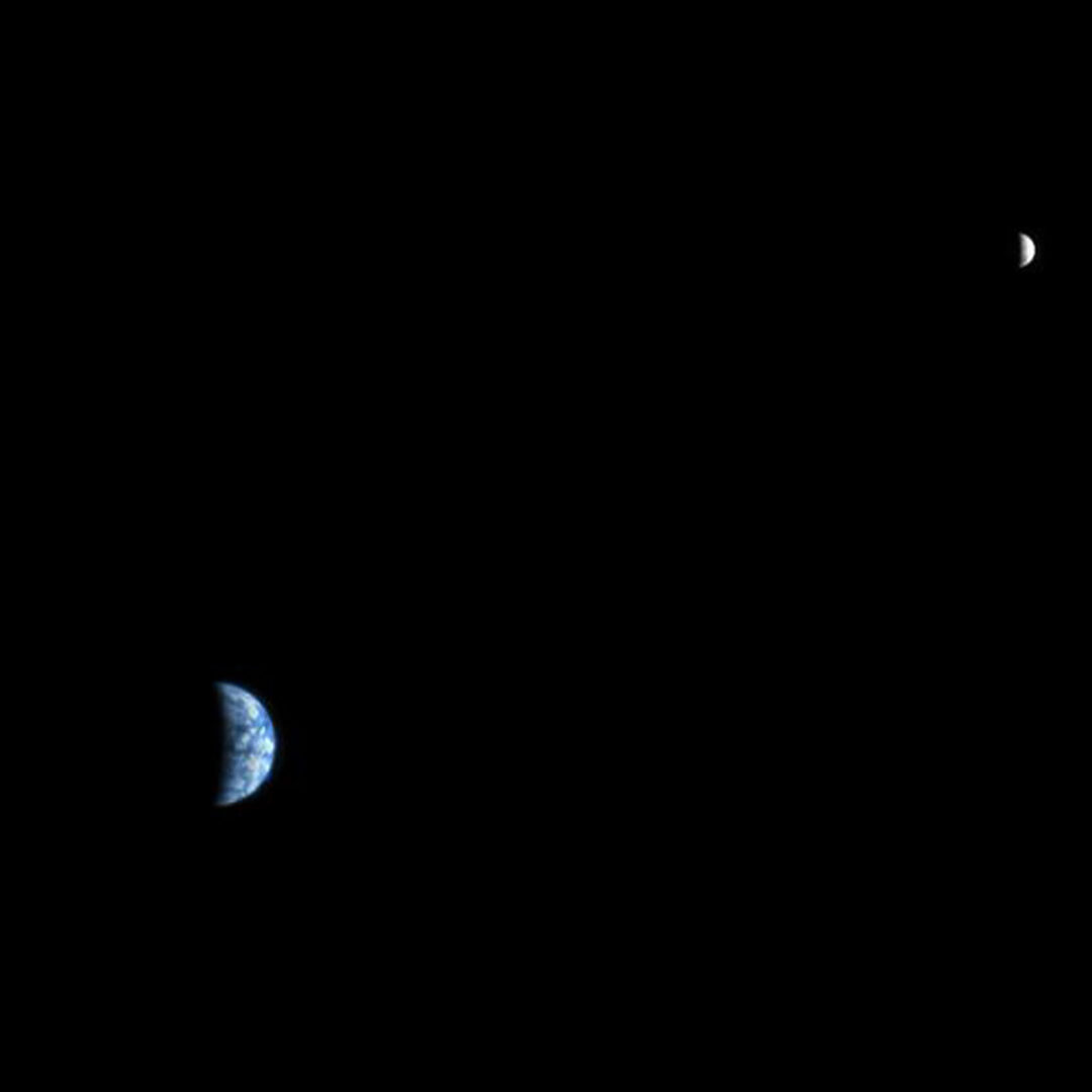 Earth and Moon as seen from Mars for photos of Earth from various points in space