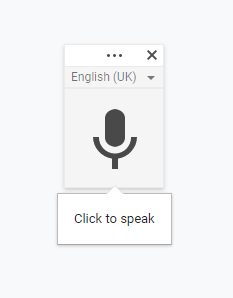 Google Docs microphone