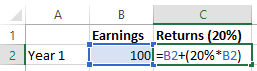 How to add a percentage in Excel?