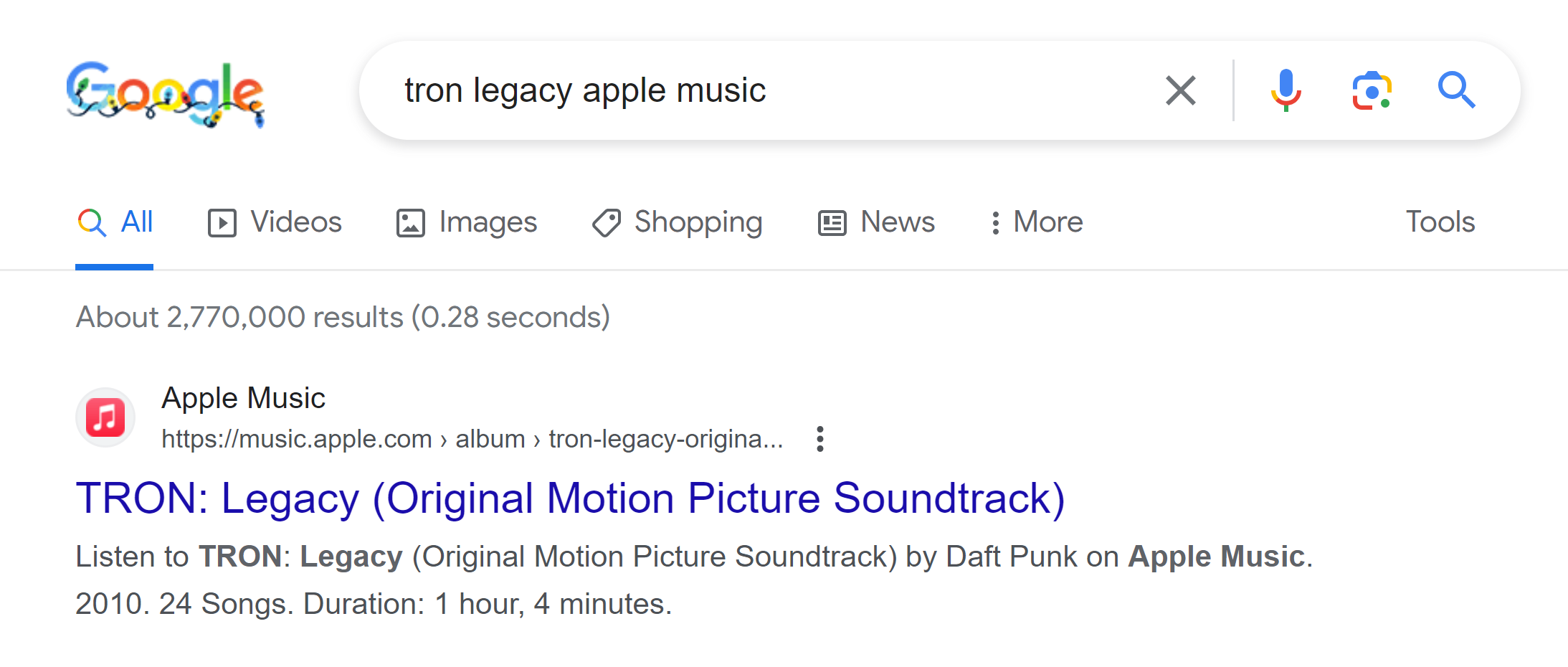 
Search for Apple Music on Google for free, high-quality album art
